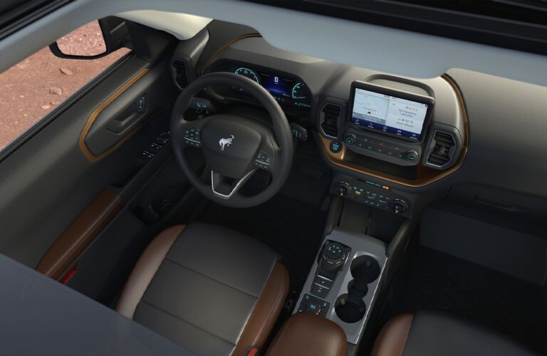 2021 Ford Bronco Sport dashboard and steering wheel