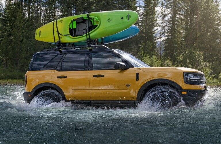 2021 Ford Bronco Sport fording through water