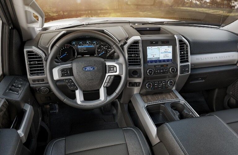 2021 Ford F-250 Super Duty dashboard and steering wheel