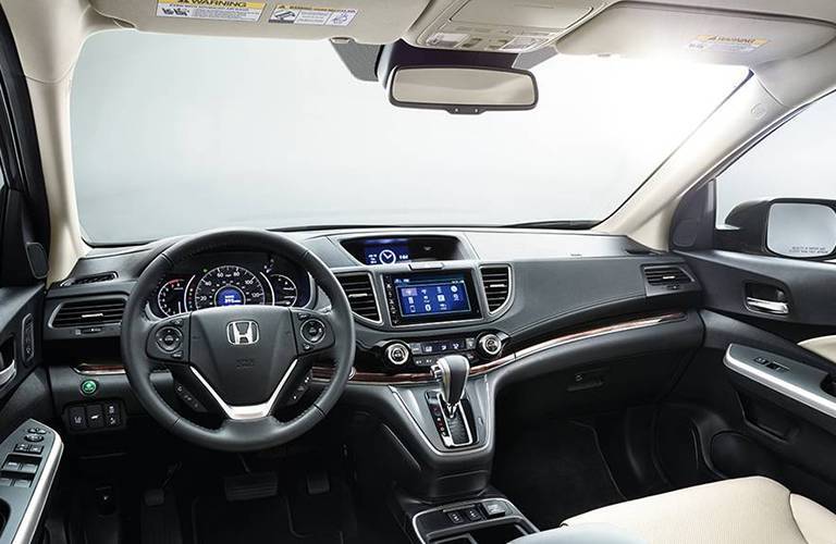 2017 Honda CR-V Interior View of Dashboard and Steering Wheel