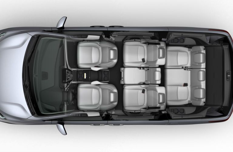 Birds Eye View of the 2018 Honda Odyssey in Silver
