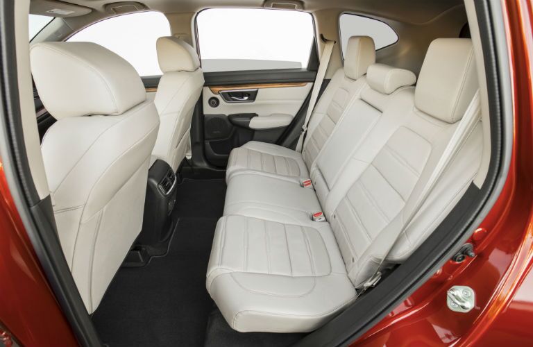 Another interior photo showing the rear seats deployed for passengers in the 2018 CR-V.