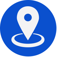 GPS icon on blue dot