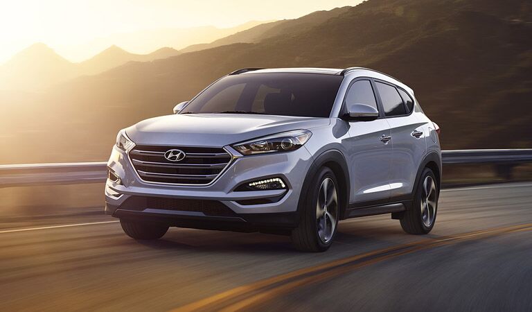 2016 Hyundai Tucson SUV at sunset