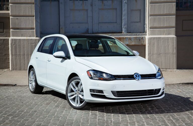 new VW Golf front exterior white