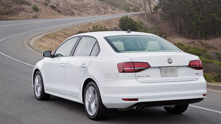 rear view of 2016 volkswagen jetta in white