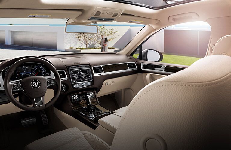 view from rear seat in vw touareg