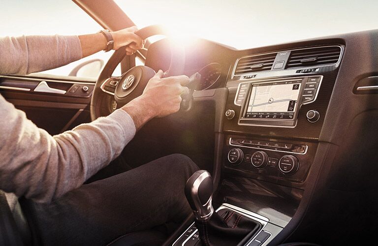 interior technology display of the volkswagen golf