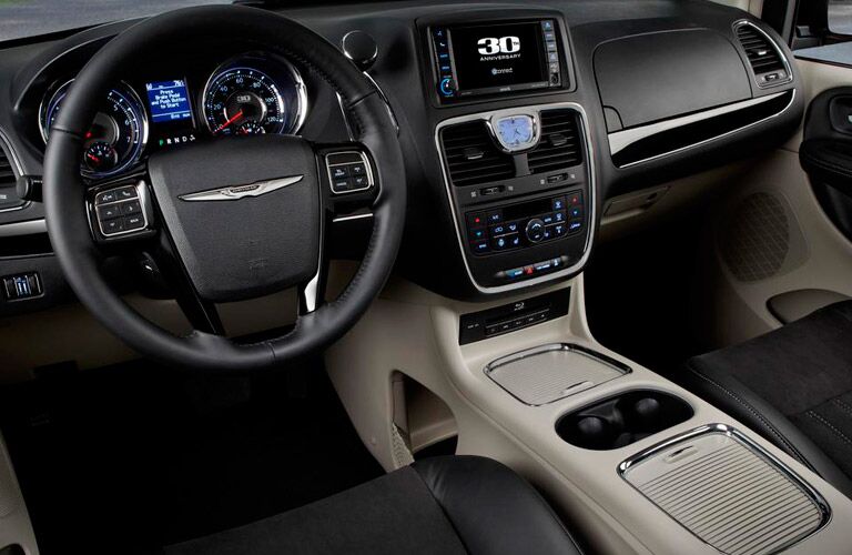 Front dash of used Chrysler Town & Country minivan