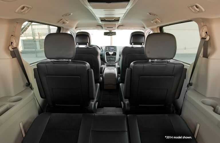 Interior of used Chrysler Town & Country minivan