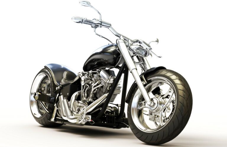 Black used motorcycle