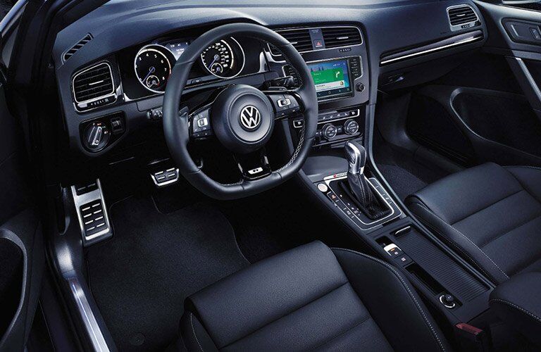 2017 volkswagen golf R interior dashboard steering wheel touchscreen