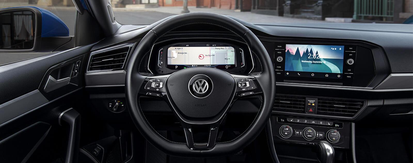 New 2019 Volkswagen Jetta digital gauge cluster & 8 inch touchscreen navigation
