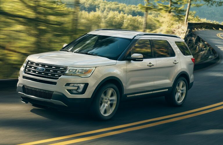 2017 Ford Explorer exterior front white