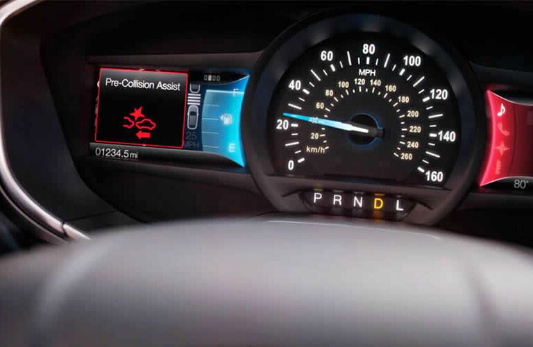 2017 Ford Fusion interior tech gauges pre collision alert