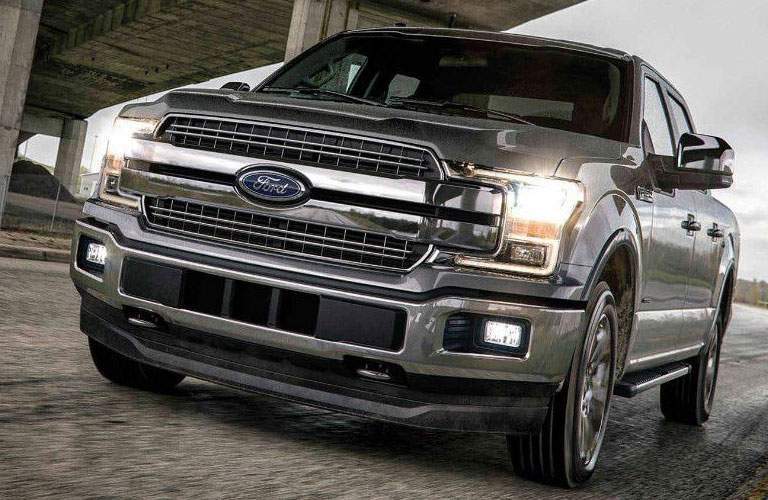 front grille close-up of the 2018 Ford F-150