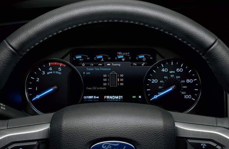 tire pressure monitoring system gauge of the 2018 Ford F-250 Super Duty