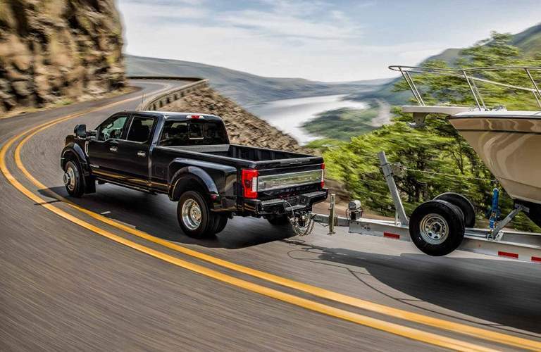 2018 Ford F-250 Super Duty towing on curves