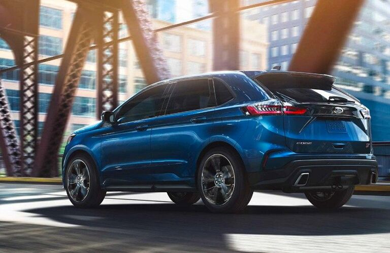 2019 Ford Edge rear view on road