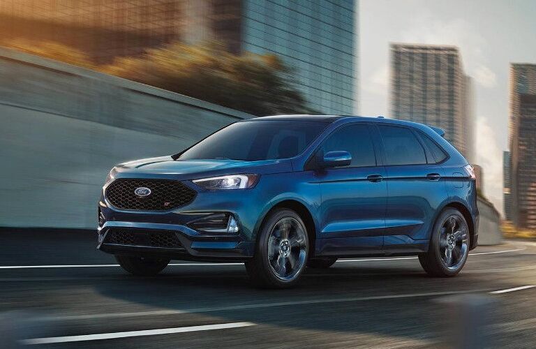 2019 Ford Edge driving down the road