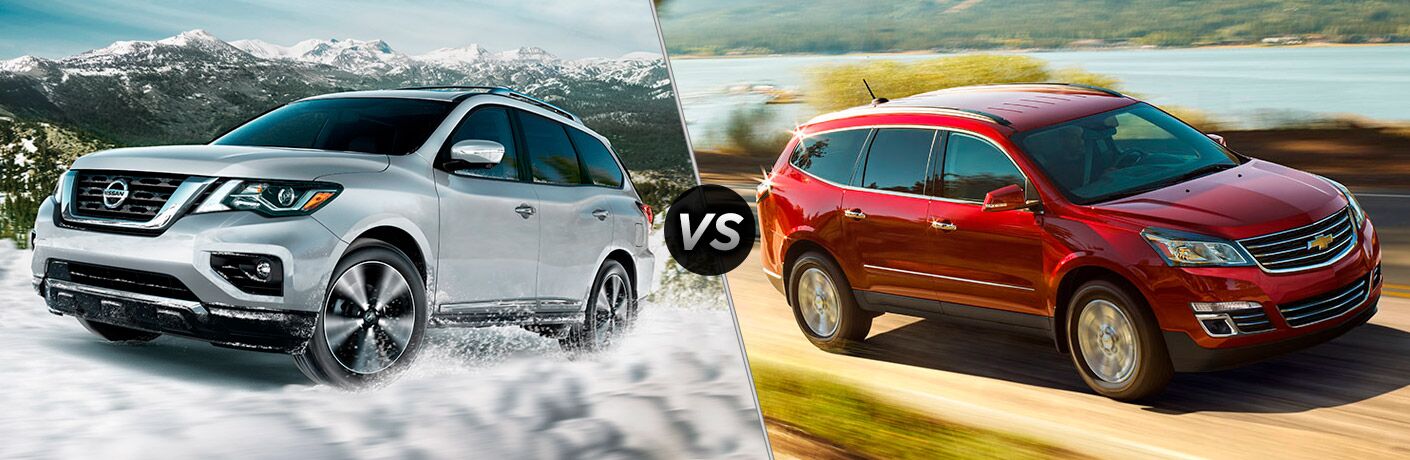 2017 Nissan Pathfinder exterior 2017 Chevy Traverse exterior 2017 Nissan Pathfinder exterior 2017 Chevy Traverse exterior