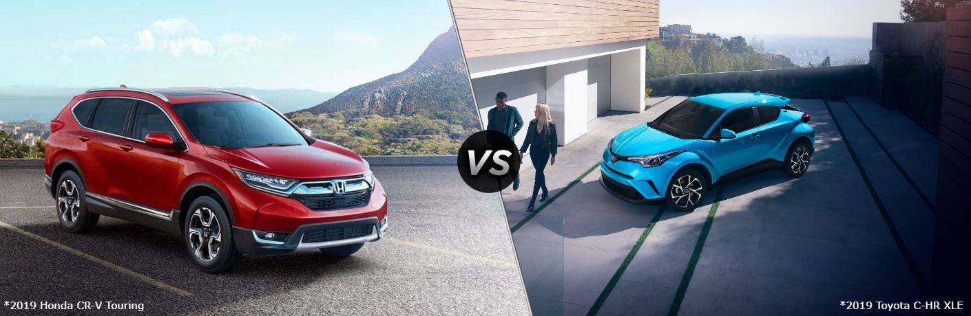 19 Toyota C Hr Vs 19 Honda Cr V White S Automotive Honda Toyota