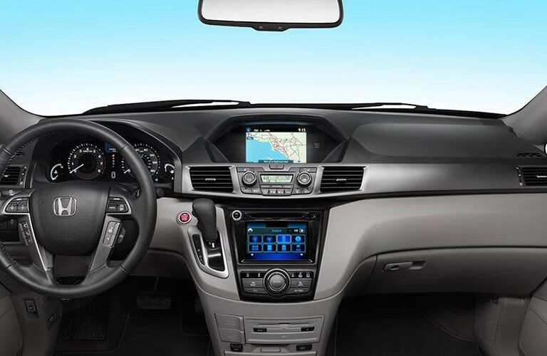 2017 Honda Odyssey dash infotainment system and steering wheel