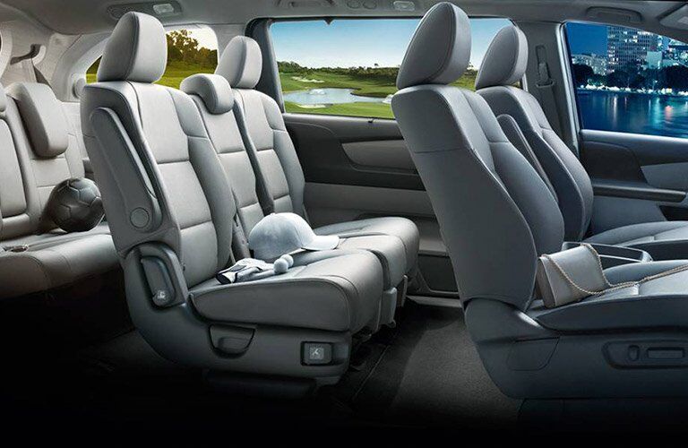 2017 Honda Odyssey three rows of seats
