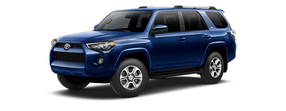 4Runner Blue 2019 Toyota 4Runner on transparent background facing forward