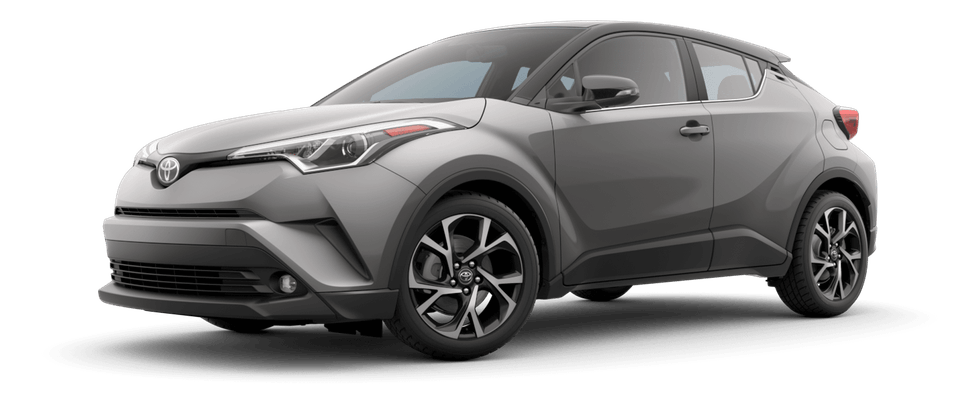 C-HR 2019 Toyota C-HR silver front facing on transparent background