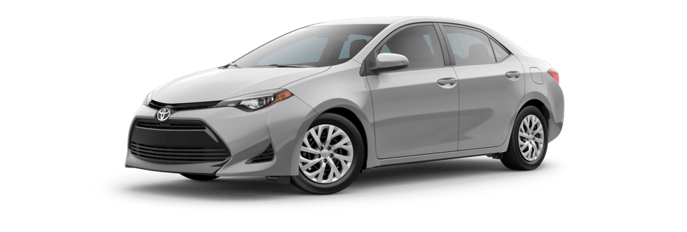 Corolla Silver 2019 Toyota Corolla front facing with white background