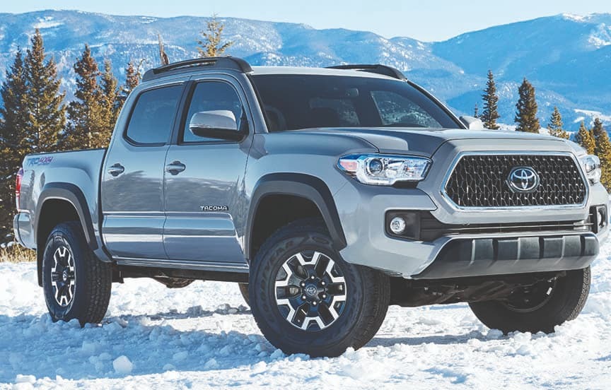 2019 Toyota Tacoma On Snowy and moutnainous backgournd 2019 Toyota Tacoma On Snowy and moutnainous backgournd