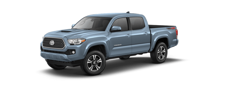 Tacoma Blue 2019 Toyota Tacoma on a transparent background