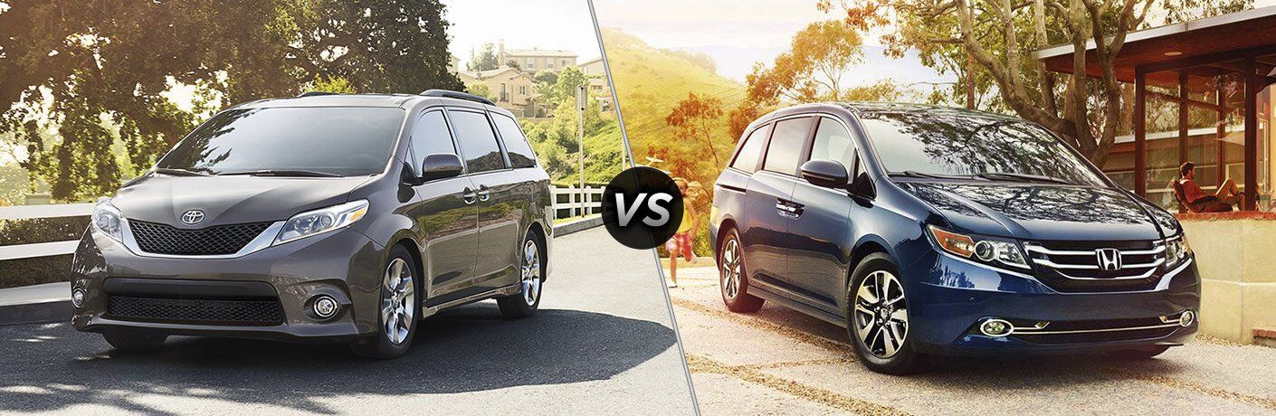 2017 Toyota Sienna Vs Honda Odyssey 2017 Toyota Sienna And Honda Odyssey Front Exteriors