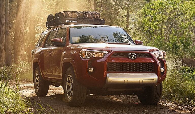2017 Toyota 4Runner driving through forest