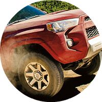 red 2017 Toyota 4Runner headlight closeup