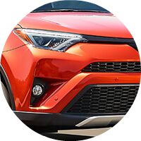 2017 Toyota RAV4 headlight closeup