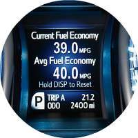 2018 Toyota Avalon Hybrid fuel economy gauge
