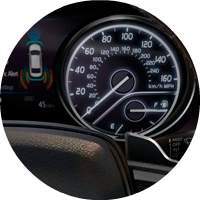 2018 Toyota Camry speedometer closeup