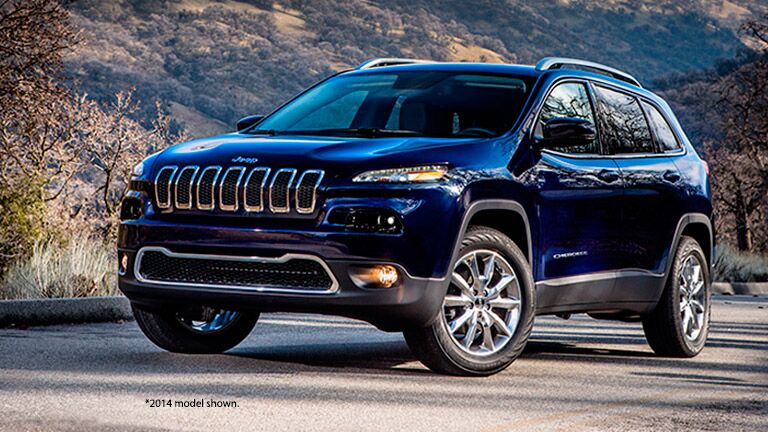 Blue Jeep Cherokee exterior