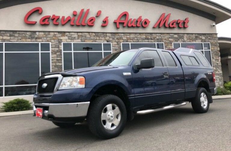 Navy blue 2007 Ford F-150 with cab roof at Carville's Auto Mart
