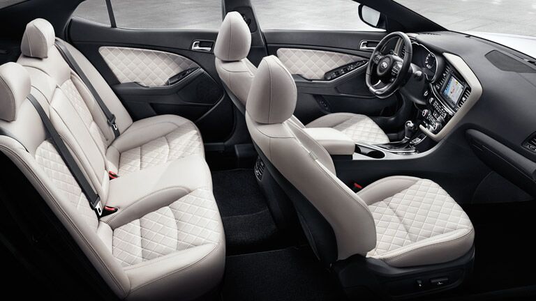 2015 Kia Optima white interior seats
