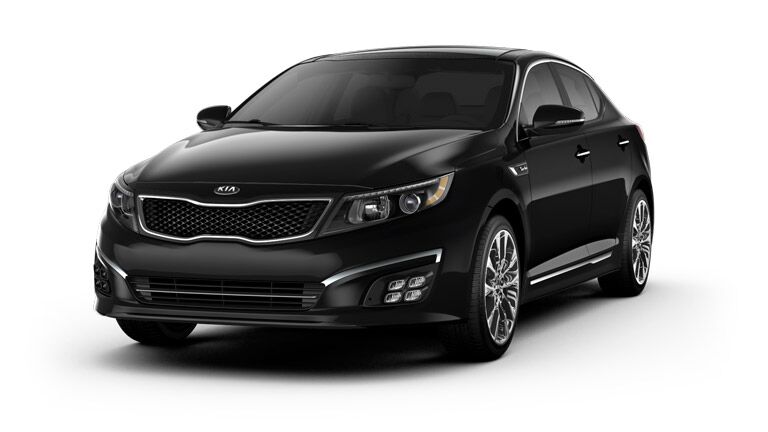 2015 Kia Optima black on a white background