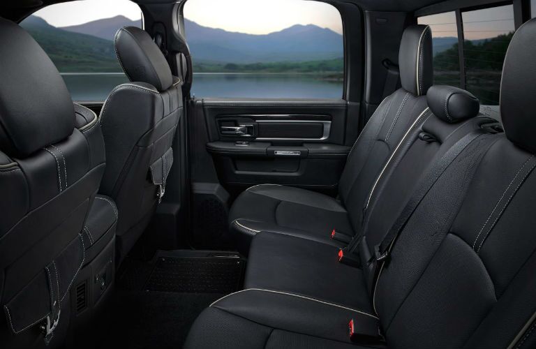 Rear seat of 2018 RAM 1500 pickup truck
