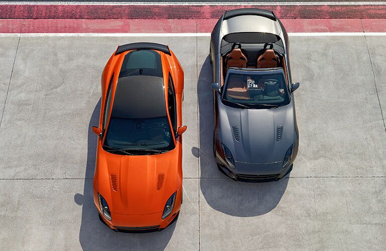 Overhead View of 2017 jaguar F-TYPE Coupe and Convertible