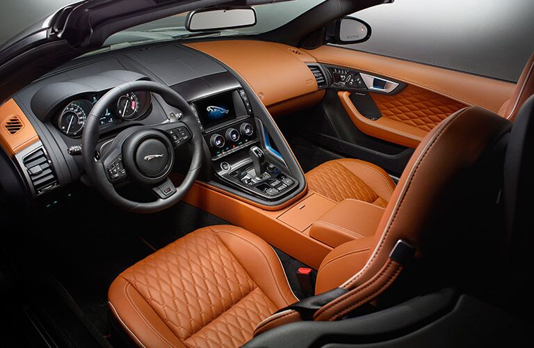 Tan 2017 Jaguar F-TYPE Convertible Luxury Interior