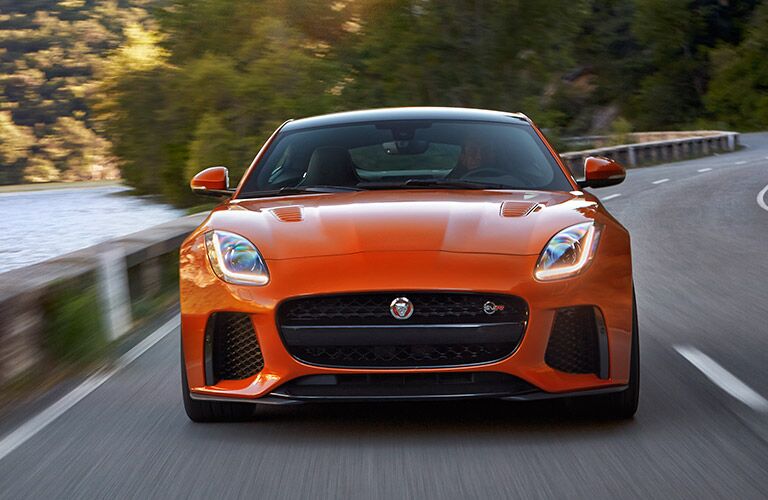 Orange 2017 jaguar F-TYPE Front Exterior