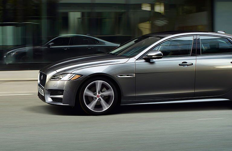 Gray 2018 Jaguar XF Side Profile Exterior