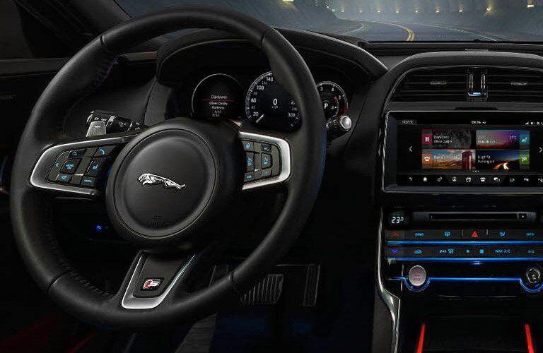 2018 Jaguar XE Steering Wheel and Touchscreen Display