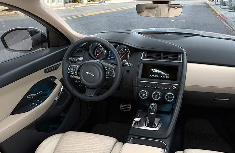 2018 Jaguar E-PACE Steering Wheel, Dashboard and Touchscreen Display
